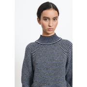 Beatriz Furest Emily striped jumper - navy / grey