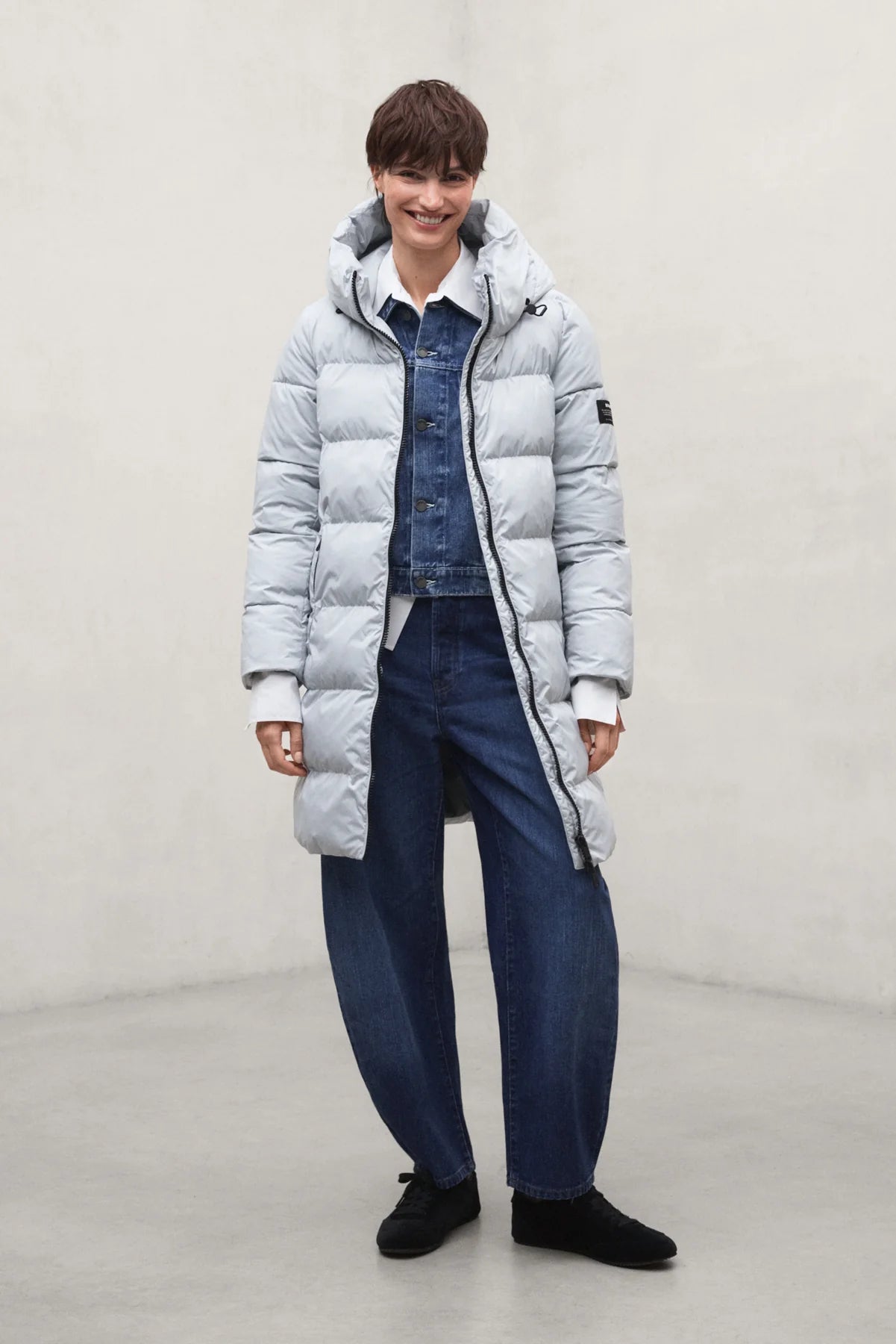 Ecoalf Manlie padded coat - blue pearl