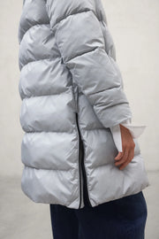 Ecoalf Manlie padded coat - blue pearl