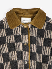 Bobo Choses check Borg jacket