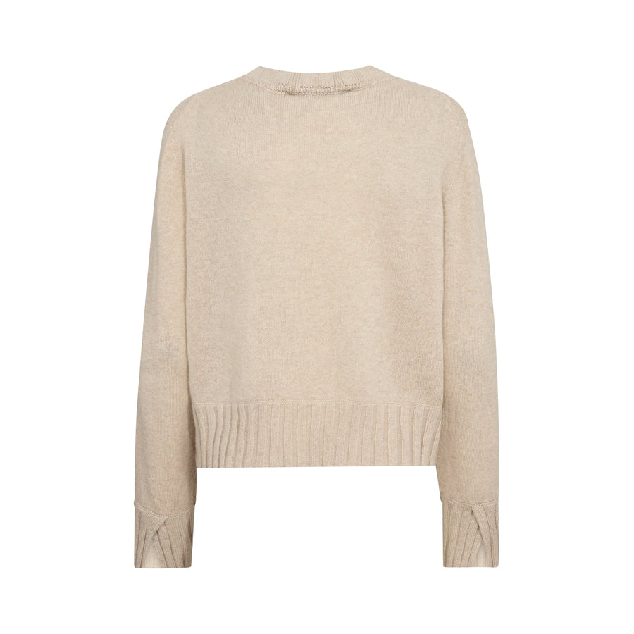 Mos mosh cashmere Moira crew neck jumper - Oxford tan
