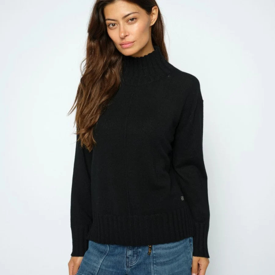 Mos Mosh Aima cashmere high neck jumper - black