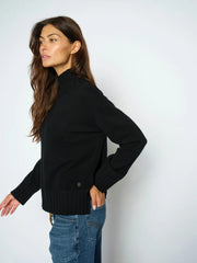 Mos Mosh Aima cashmere high neck jumper - black