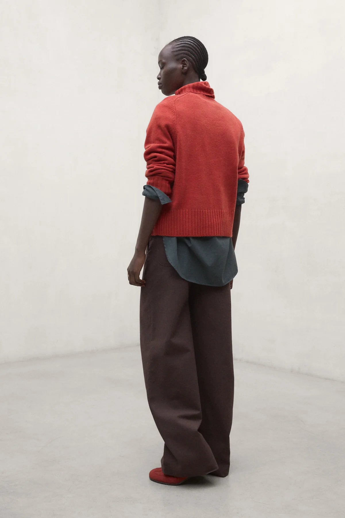 Ecoalf Caqui roll neck jumper - dark orange