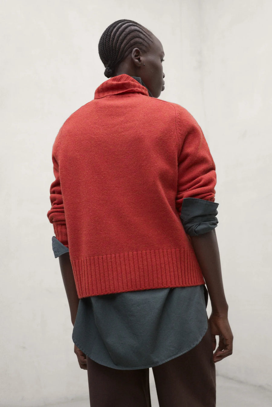 Ecoalf Caqui roll neck jumper - dark orange