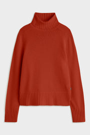 Ecoalf Caqui roll neck jumper - dark orange