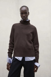 Ecoalf Caqui roll neck jumper - dark brown
