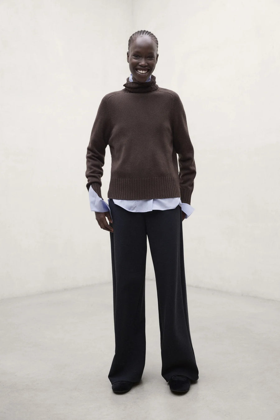 Ecoalf Caqui roll neck jumper - dark brown