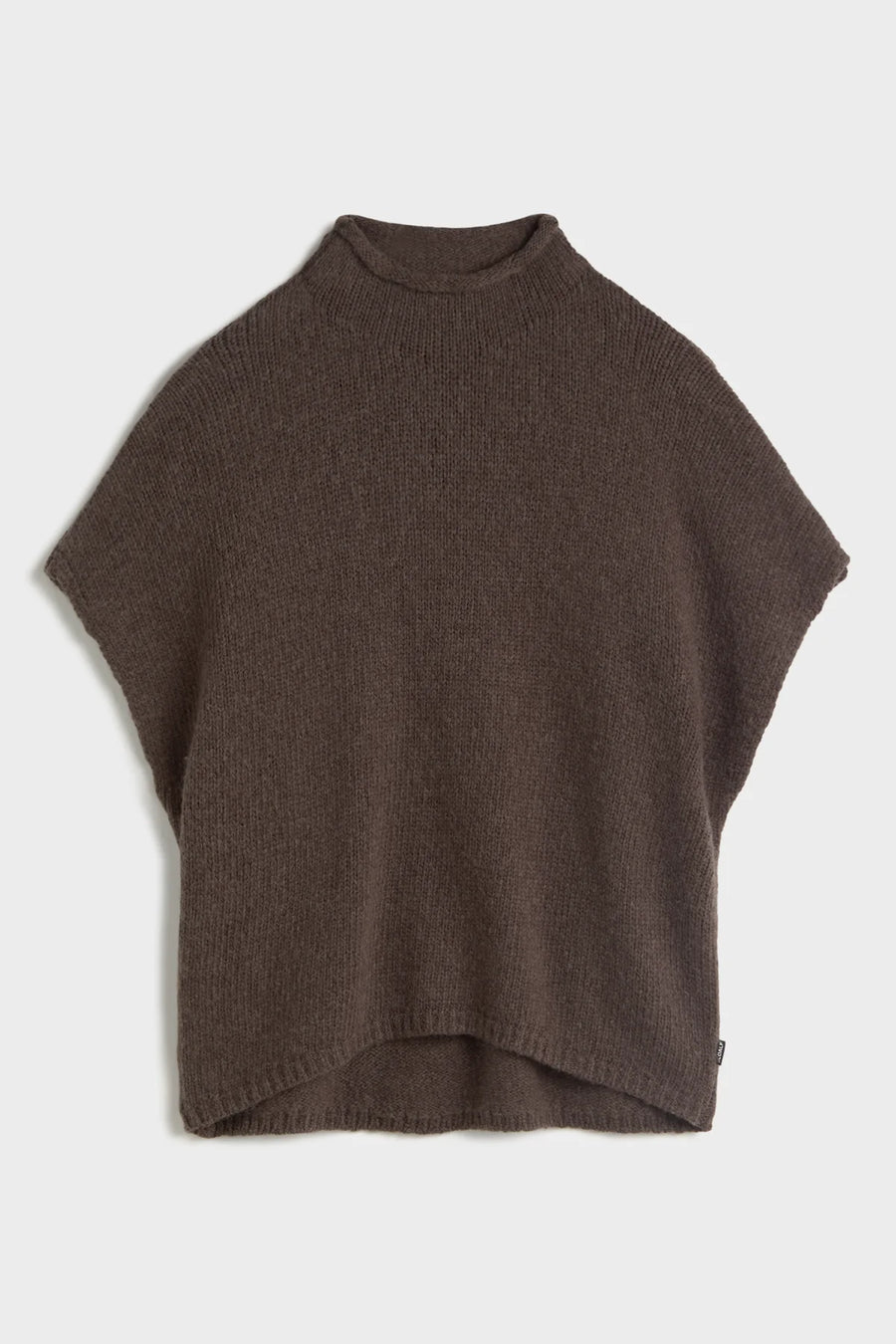 Ecoalf Castelly sleeveless knit top - dark chocolate