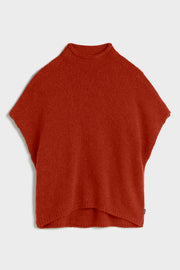Ecoalf Castelly sleeveless knit top- dark orange