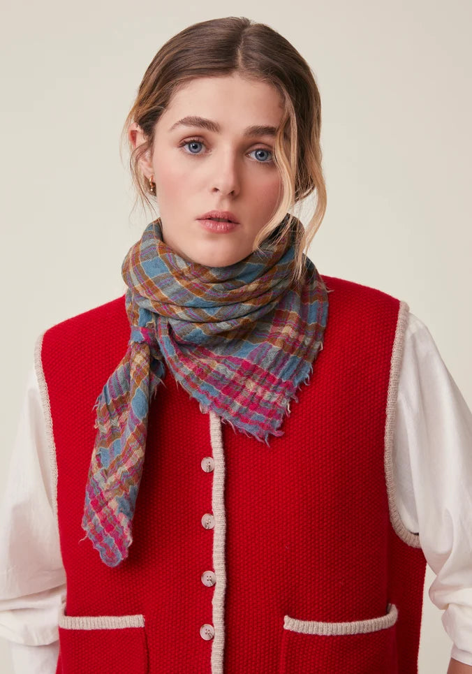 Moismont Magda check wool scarf - 2 colourways
