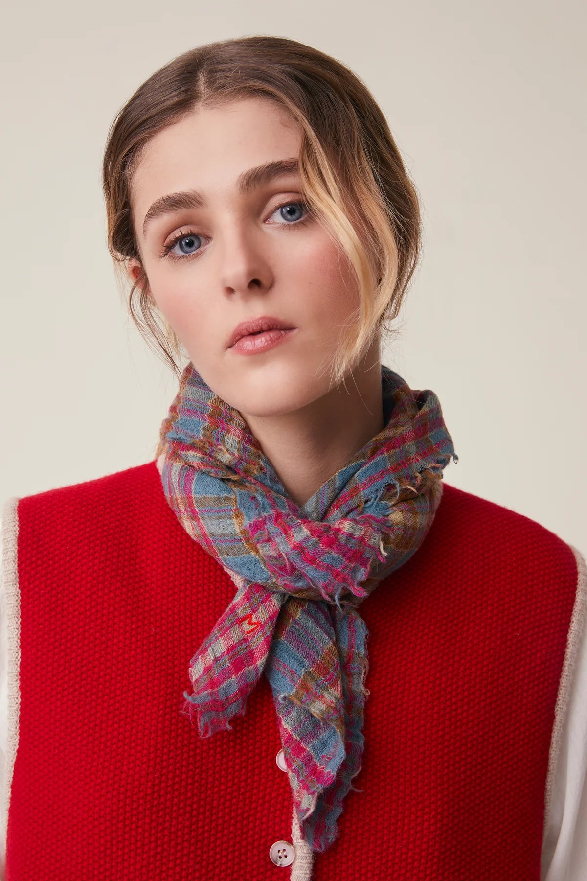 Moismont Magda check wool scarf - 2 colourways
