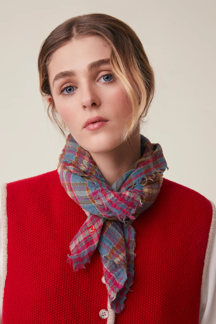 Moismont Magda check wool scarf - 2 colourways