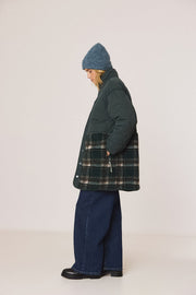 Indi & Cold padded panel coat - dark green