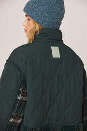 Indi & Cold padded panel coat - dark green
