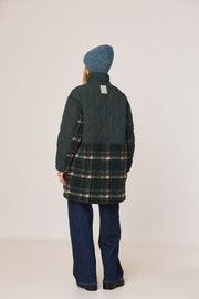 Indi & Cold padded panel coat - dark green