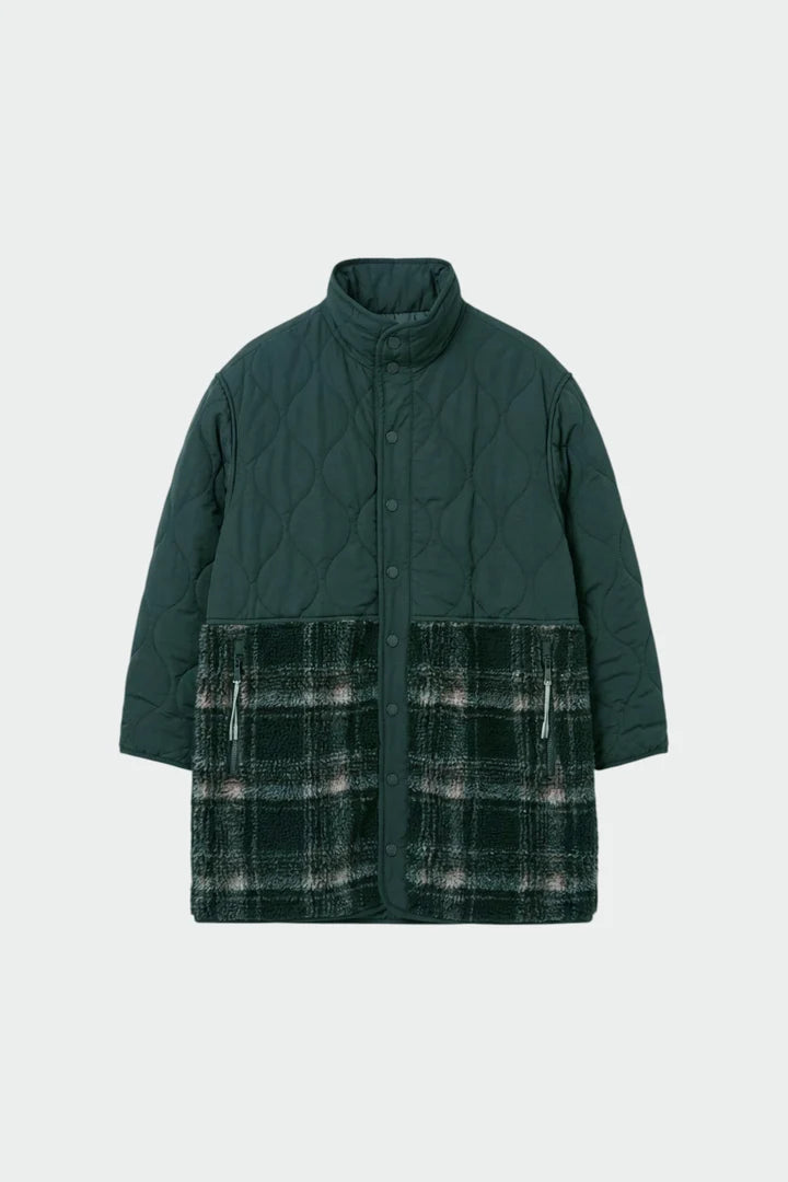Indi & Cold padded panel coat - dark green
