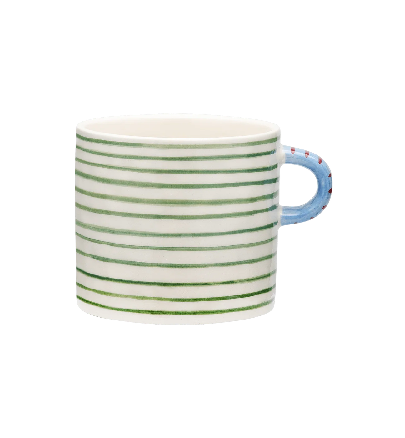 anna + nina Archie tea mug - green stripes