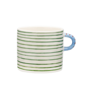 anna + nina Archie tea mug - green stripes