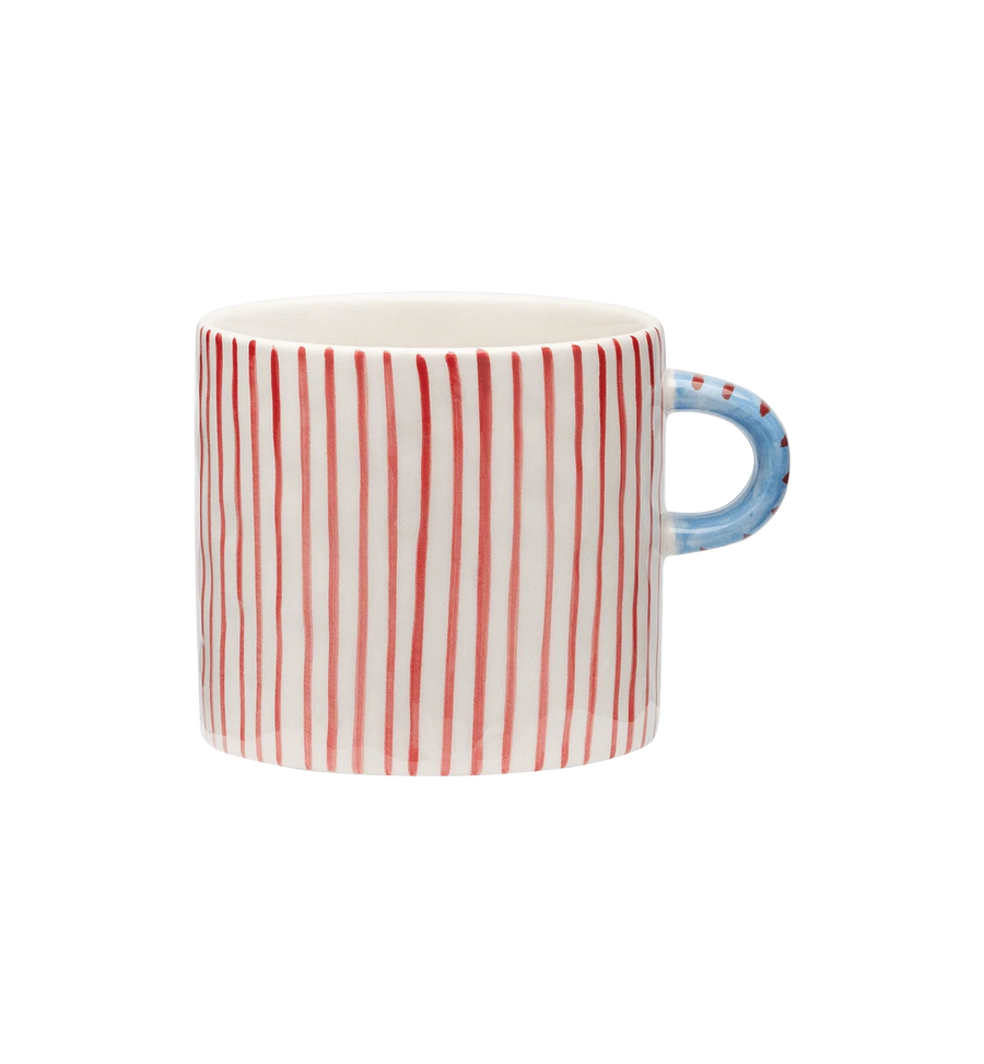 anna + nina Percy tea mug - red stripes