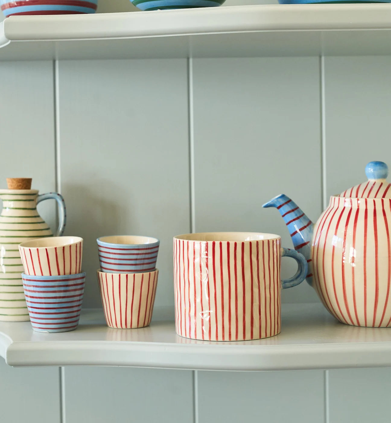 anna + nina Percy tea mug - red stripes