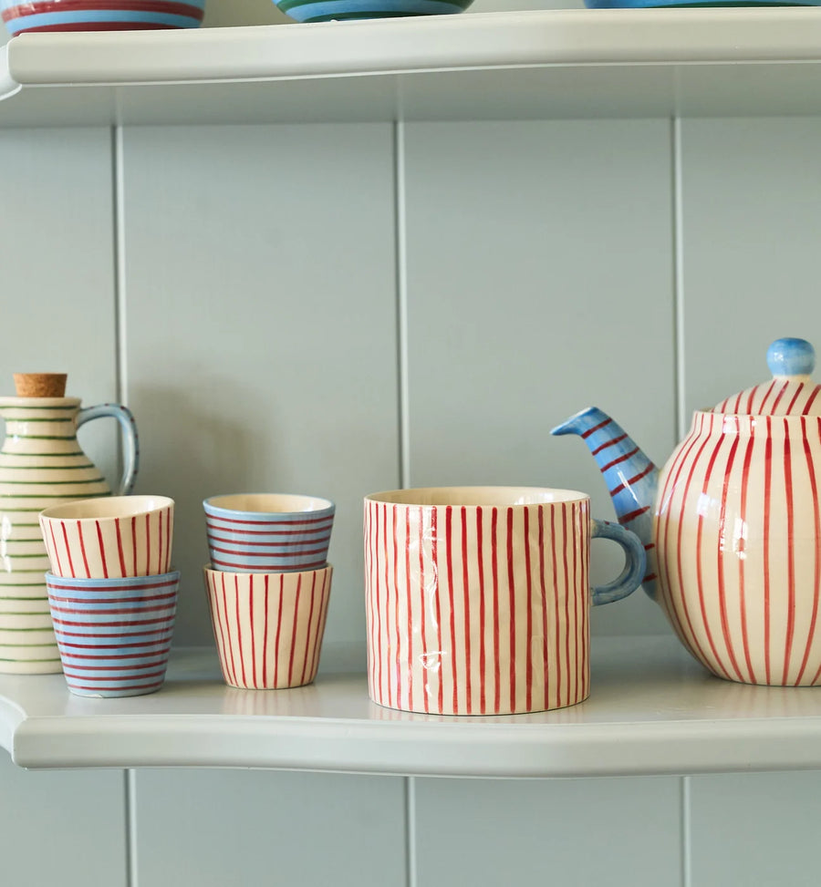 anna + nina Percy tea mug - red stripes