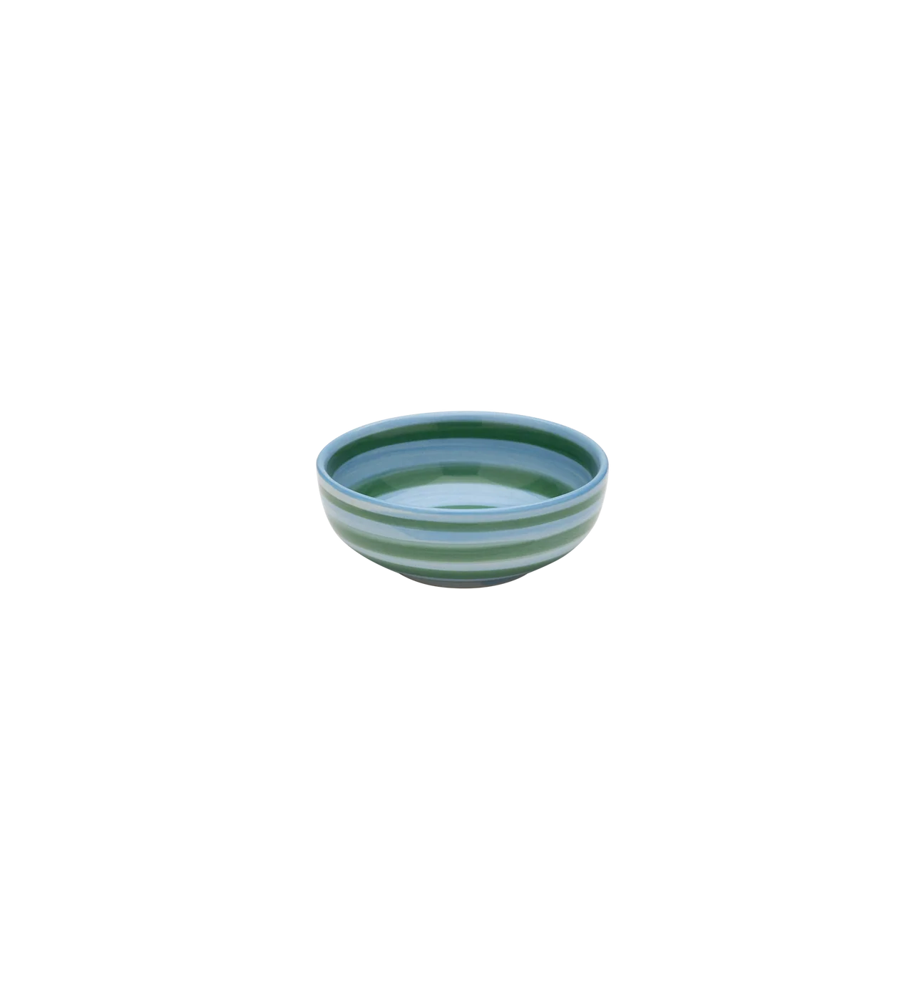 anna + nina tide & leaf tapas bowl - blue with green stripes