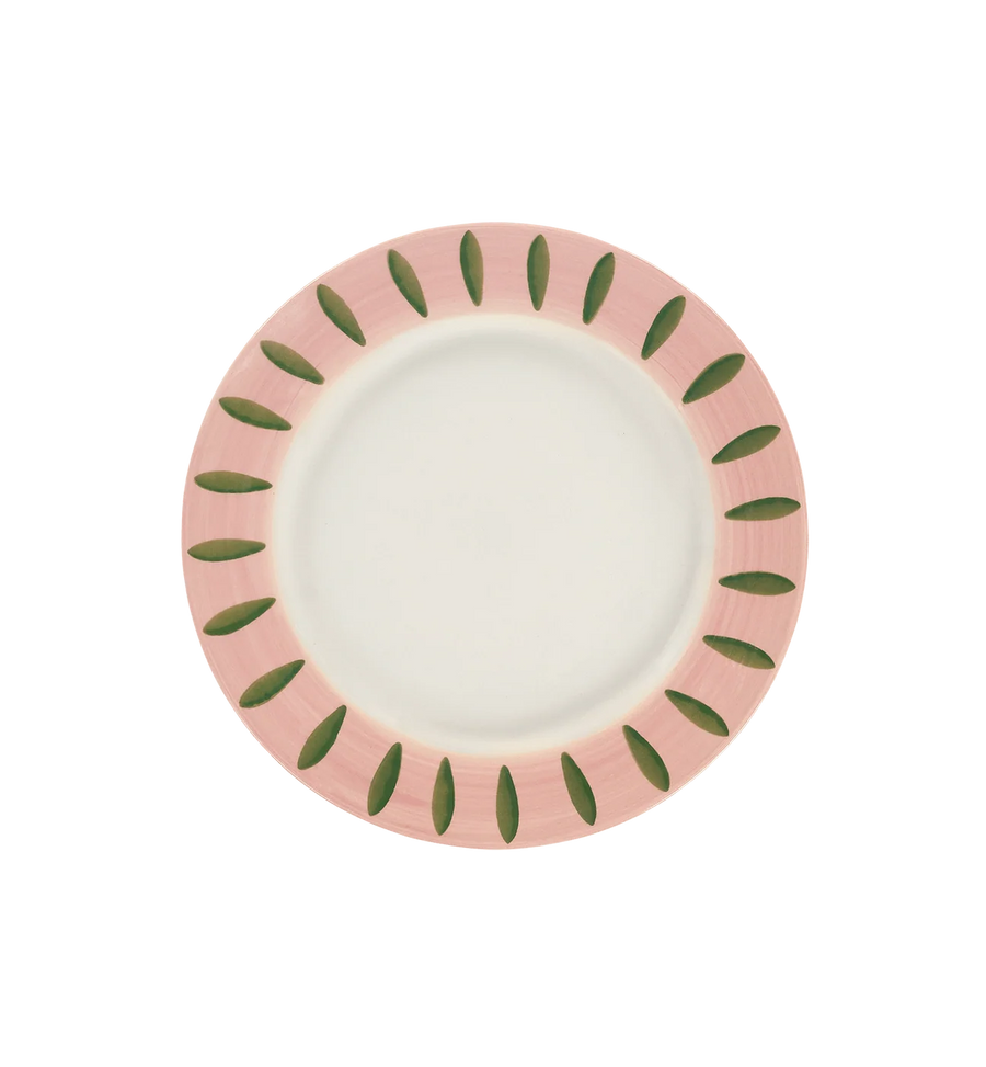 anna + nina rosebud breakfast plate - pink