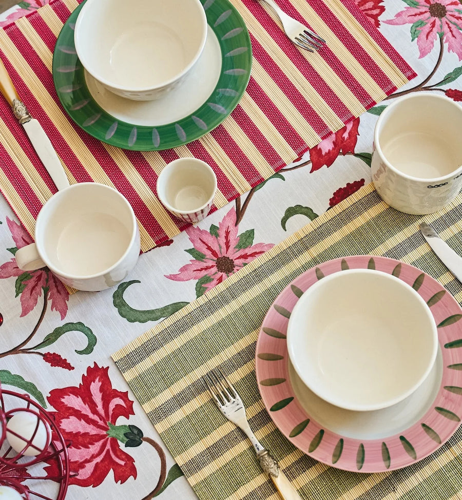anna + nina rosebud breakfast plate - pink