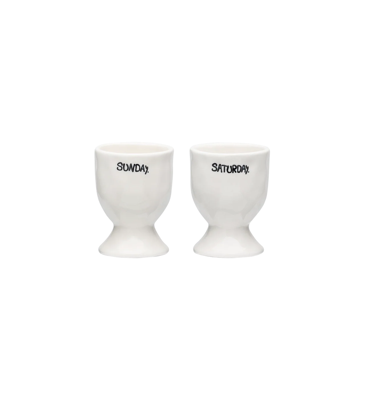 anna + nina weekend set of 2 egg cups - white