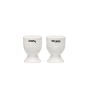 anna + nina weekend set of 2 egg cups - white