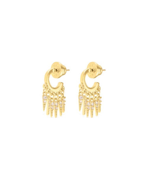 Talis Chains Spike drop hoop earrings - cubic zirconia