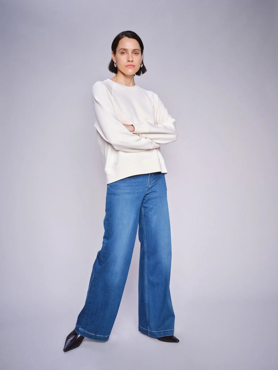Mos mosh Dara delux wide leg jean - mid blue