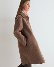 Yerse long shearling coat - brown
