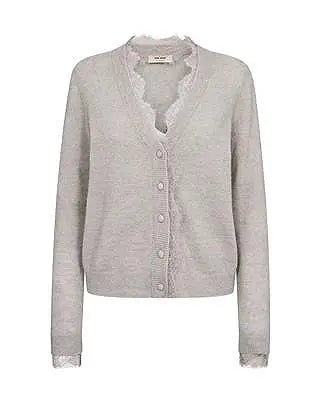 Mos mosh Helmi lace knit cardigan - light grey
