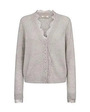 Mos mosh Helmi lace knit cardigan - light grey