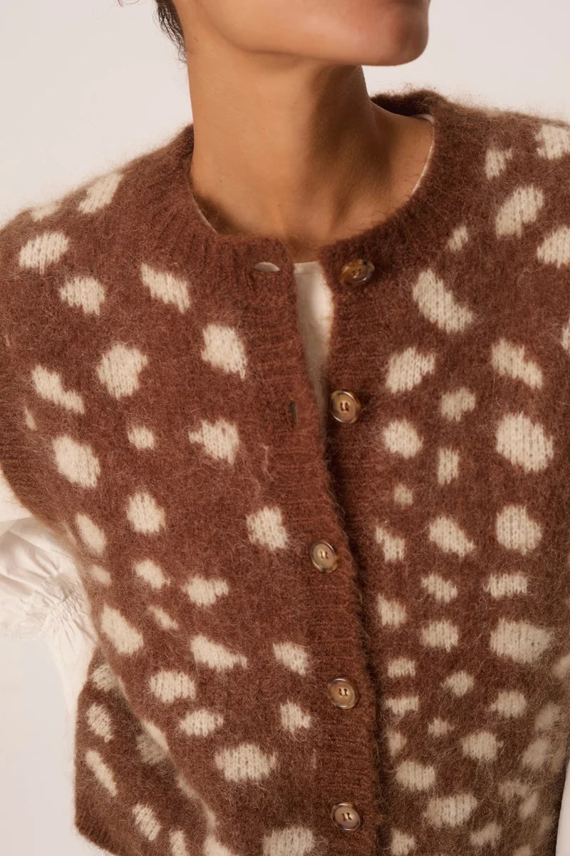 Des Petits Hauts Adola button through tank - jacquard