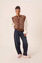 Des Petits Hauts Adola button through tank - jacquard