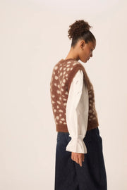 Des Petits Hauts Adola button through tank - jacquard