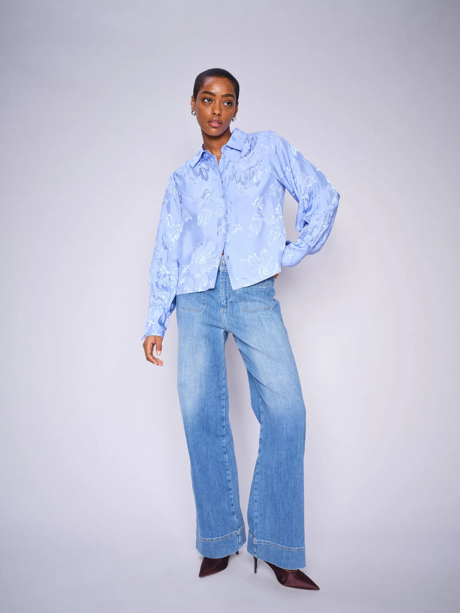 Mos mosh Soey Grendel wide leg jeans - mid wash