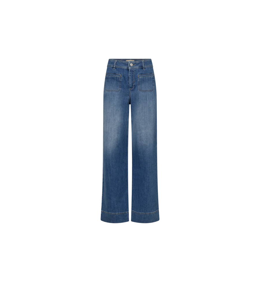 Mos mosh Soey Grendel wide leg jeans - mid wash