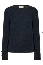 Mos mosh Mape Sophie crew neck  jumper - salute navy