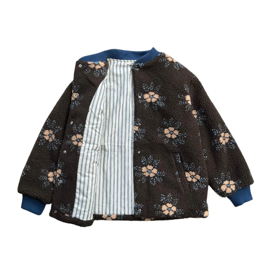 Hod Paris Bobby flower printed teddy jacket - Choco flowers