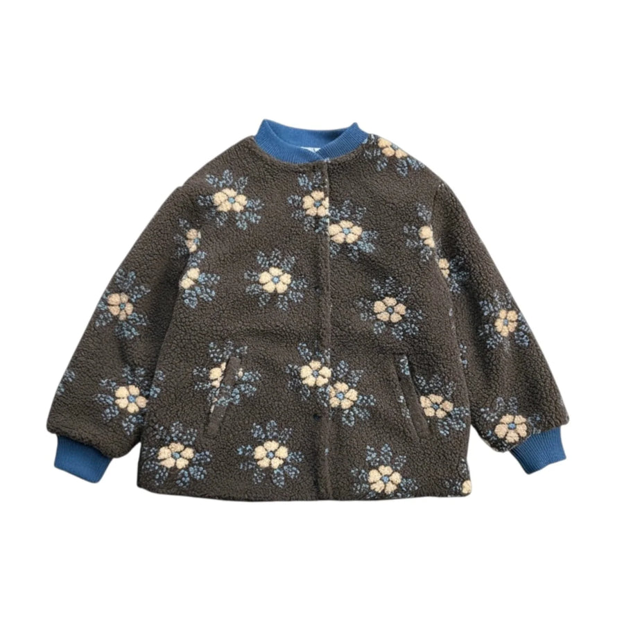 Hod Paris Bobby flower printed teddy jacket - Choco flowers