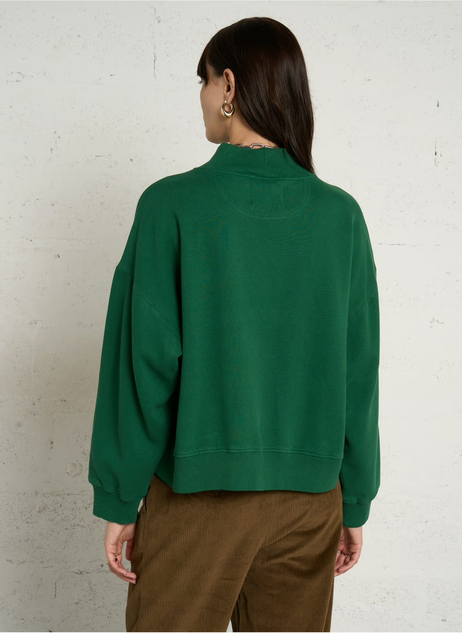 Leon + Harper crew neck sweat - green