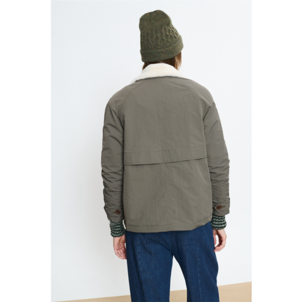 Beatriz Furest Dama faux fur lined jacket - khaki