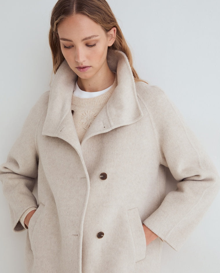 Yerse short wool jacket - winter white
