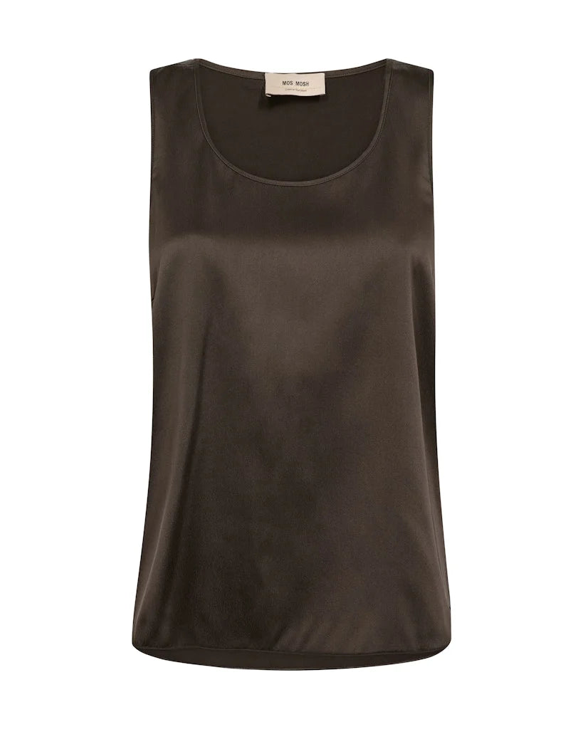 Mos Mosh Astrid silk tank / cami - delicioso (chocolate)