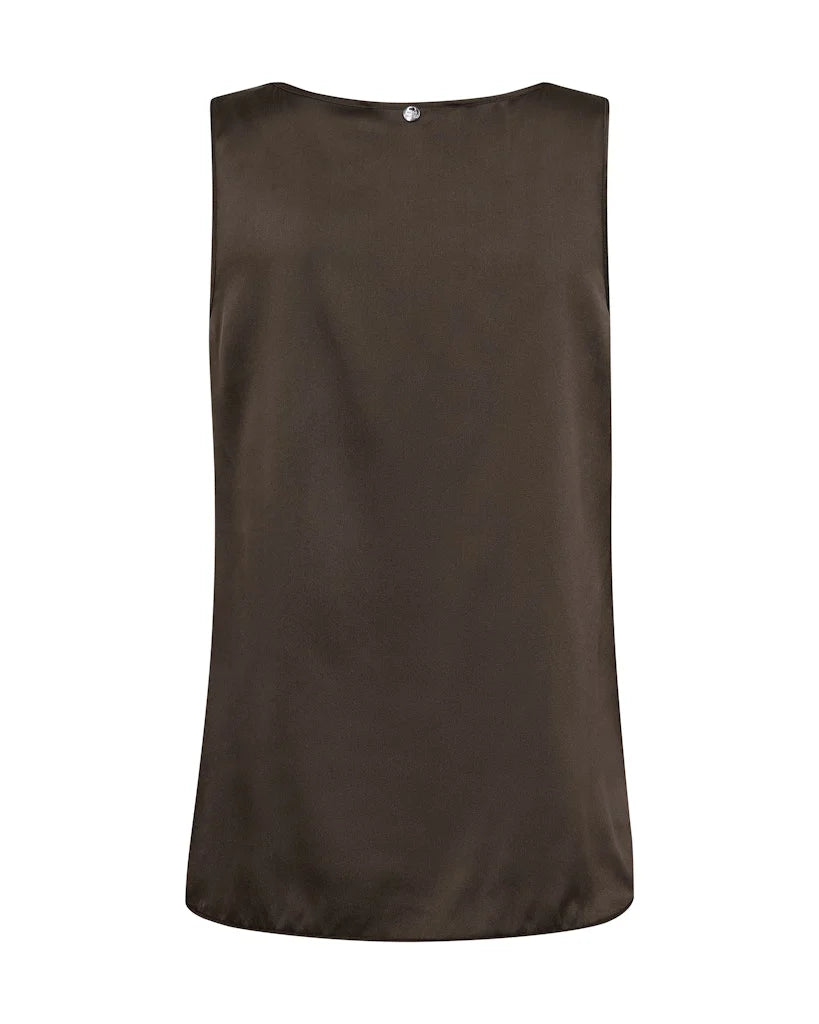 Mos Mosh Astrid silk tank / cami - delicioso (chocolate)