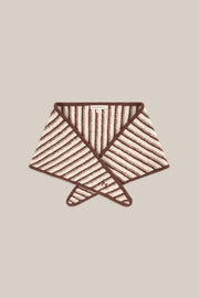 Moismont Fanfan stripe neck scarf - ecru & chocolate